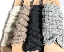 Hochwertige Grobstrick-Beinstulpen mit Alpakawolle -Unisex- 1er-Pack -Made in EU