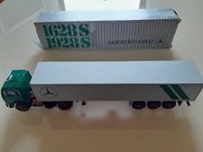 Mercedes Benz 1628S/1928S Sattelanhänger mit 40' Container NZG -Nr. 187   1:50