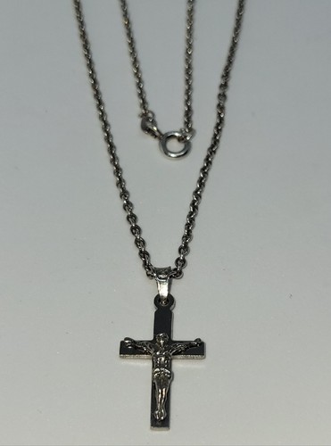 Silberkette mit kreuz jesus - mit,