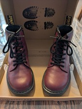 Dr. Martens Air Wair Softy 1460 J Cherry Red Leder Kinderboots Mädchen  Gr. 33