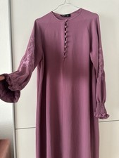 Abaya Refka Modanisa Pink Rosa Altrosa 38 M Blumen ? Gürtel Hijab Maxikleid