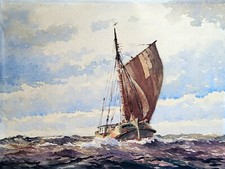 Claus Wenskus (Marinemaler, 1891-1966, aus Hamburg/Altona): "Bei Windstärke 4"