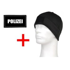 Polizei Set Mütze + Patch Beamter Sicherheit Dienst Wintermütze Mütze #30339