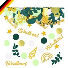 200 Stück Schulkind Streudeko für Einschulung, Tischdeko, bunt