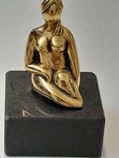 Miniatur Frau Figur, Messing