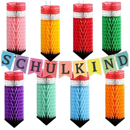 Einschulung deko set - einschulung, buntstift