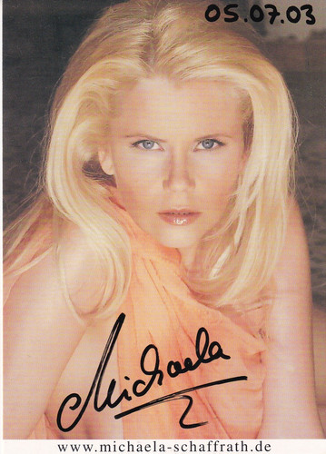 Autogramm michaela - -,