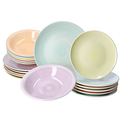 18tlg tellerset pastello - 18tlg, 6
