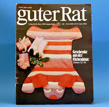 Guter Rat 4 1981 Verlag für die Frau DDR Ente Schulranzen Restalkohol Flicken J