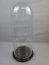 Glasdom / Stolp mit Holzsockel - Höhe : ca. 53 cm / Durchmesser : ca.  24 cm