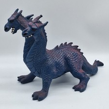 Vintage Dreiköpfiger Drache Spielfigur 1984 Figur Toy Dragon Spielzeug
