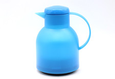 Emsa Samba 1 L. Isolierkanne Kaffeekanne Kunststoff Kanne blau Vintage H 21 cm