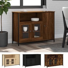 Kommode Sideboard Anrichte Küchenschrank Highboard Wohnzimmerschrank Holz & Glas