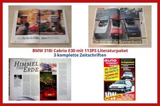 BMW 318i Cabrio E30 mit 113PS Literaturpaket - 2 komplette Zeitschriften