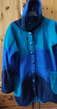 Yorn Damen Wolljacke G M  Wolle Mehrfarbig Blau