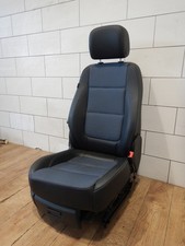 Sitz VW Sharan 7N Seat Alhambra vorne rechts Teilleder schwarz Blau Original