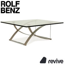 Rolf Benz 1150 Glas Couchtisch Silber