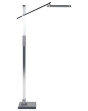 Stehleuchte LED Metall silber dimmbar verstellbar 144 cm Bogenlampe Aquarius