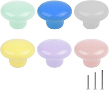 6x Bunte Schrankknöpfe