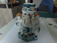 Porzellan Figur, Vase, Kindergruppe, Alt-Rar, gestempelt