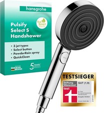Hansgrohe Pulsify Select S- wassersparender Duschkopf (EcoSmart), Handbrause