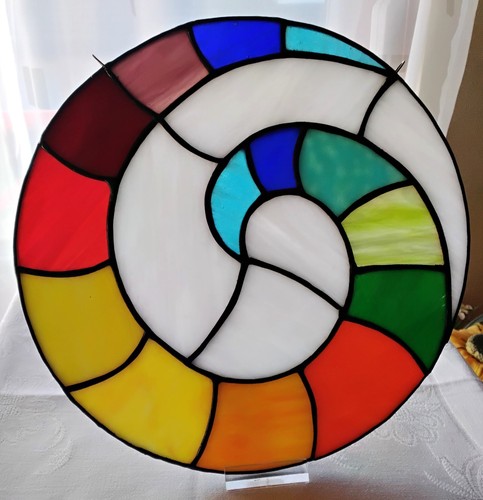 Tiffany fensterbild farbkreis - tiffany,
