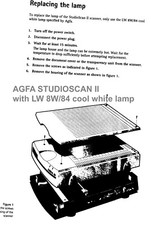 AGFA StudioScan II > Manuell "Replacing the lamp" 4p Anleit. Lampe ersetzen 4 S.
