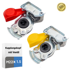 Kupplungskopf rot gelb m22 - rot, -gelb