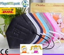 FFP2 Masken / für Kinder (6-12 Jahre) / bunt - CE2163 / 5 10 20 50 100