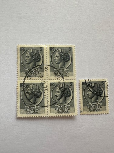 Italienische briemarke lire - 5,