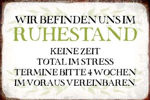 Blechschild 20x30 wir befinden - blechschild,