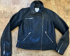 ZARA Jacke Lederimitat Im Biker Style - Gr. L (40)