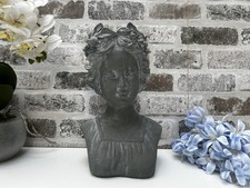 26 cm graue Damen Büste Kopf
