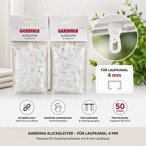 100 gardinia klickgleiter - 100,