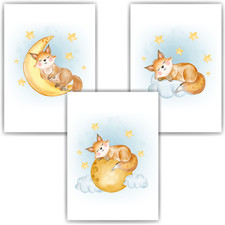 3er Set Poster Fuchs Bilder