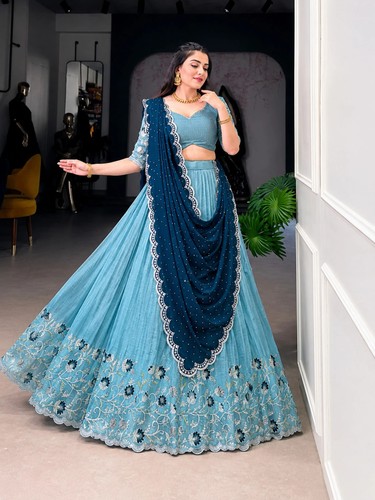 Blau lehenga choli indische - lehenga,