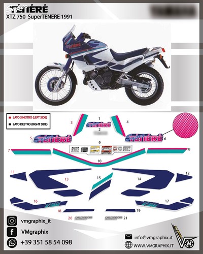 Aufkleber xtz 750 supertenere - xtz,