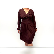 Kleid Damen 44 Midi Party Langarm Freizeitkleid Tunika Casual Dress A-Linien