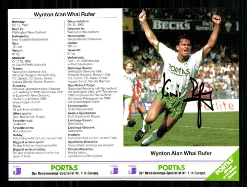 Wynton rufer autogrammkarte - wynton,