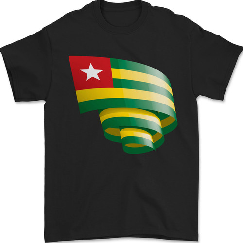 Curled togo flag - togoese, day