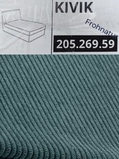 Ikea KIVIK Bezug für Recamiere Kelinge grautürkis 205.269.59 Wechselbezug NEU