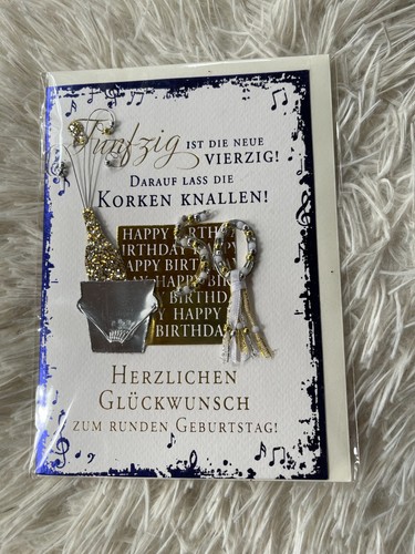 Glückwunschkarte zum 50 - zum,
