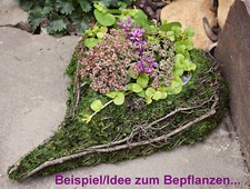 ❀ Moosherz Herz geschwungen