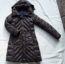 Cinque  Daunen-Stepp-mantel  34 braun blau  Kapuze 70 % top