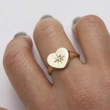 North Star Herz Siegelring