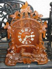 Große nussbaum  Gordian Hettich Schwarzwalder Kuckucksuhr!Antike Uhr.