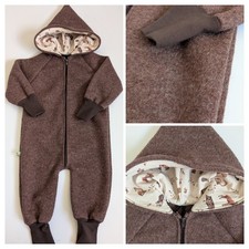 Walkoverall Wollwalk Overall 86/92 von borawu NEU Walkanzug Handmade Wolle