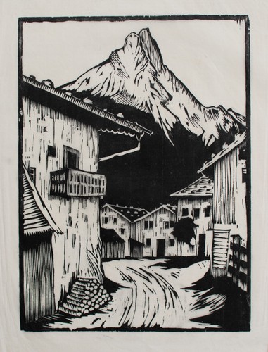 Hans venter bergdorf gebirge - bergdorf,