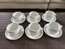 IKEA Rondo Portugal Porzellan weiß 6 x Kaffeetasse + Untertasse, 3 Sets da