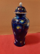 W 1764 Porzellan Vase mit Deckel Echt Kobalt Vintage blau